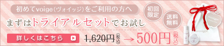 初めてvoigeをご利用の方へ　まずはトライアルセットでお試し　送料無料　初回限定