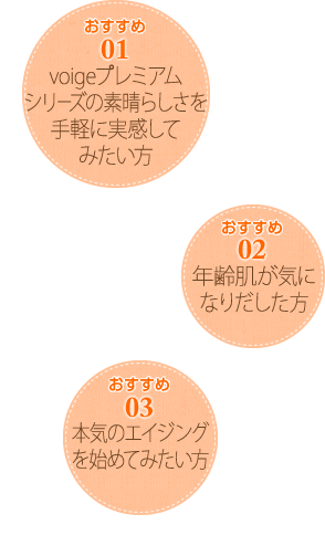 トライアルセット 保湿クリームや化粧品の Voige ヴォイッジ 乾燥肌に
